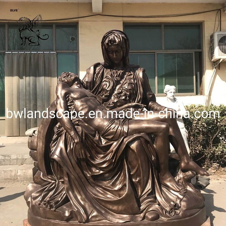 Home Decoration Garden Factory Price Church Bronze Statue Life Size Bronze Pieta Sculpture Bfsy-012