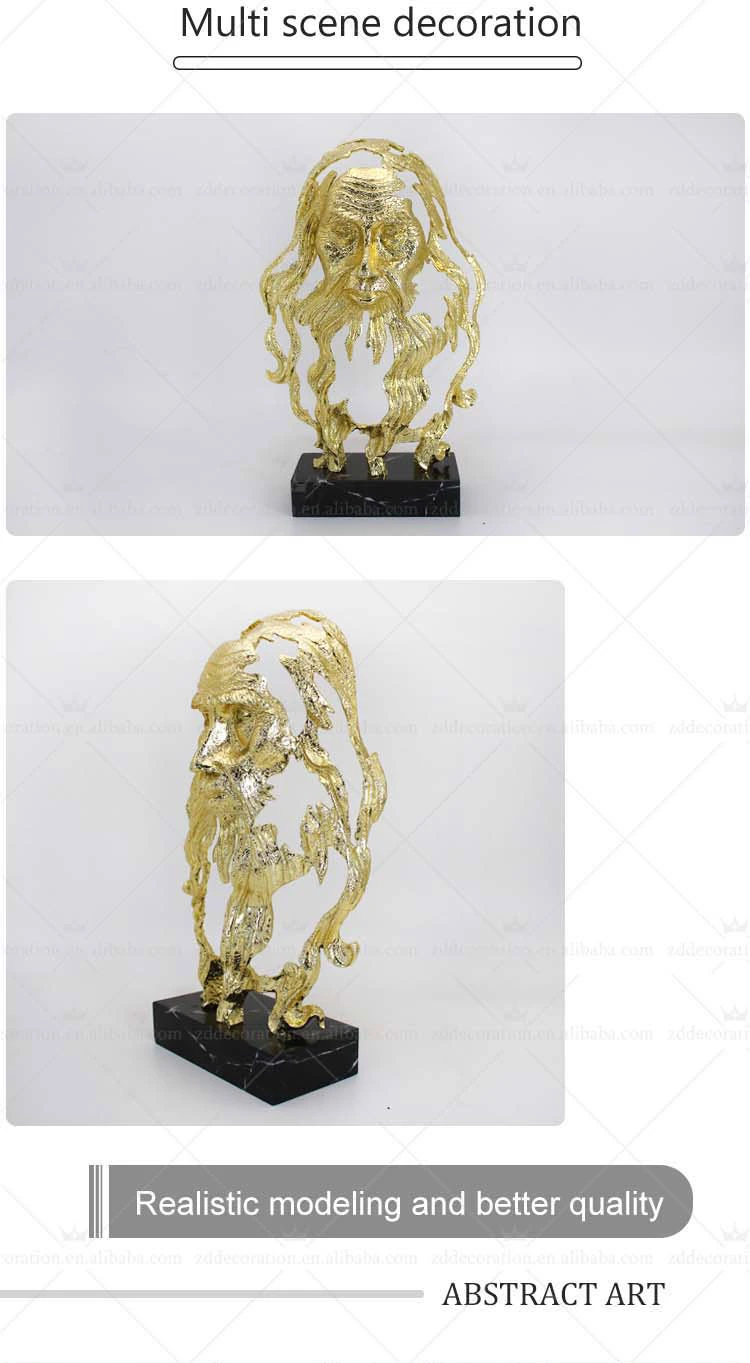 Most Popular Cast Iron Abstract Art Ornaments Luxury Figurine Statue for Home Living Room