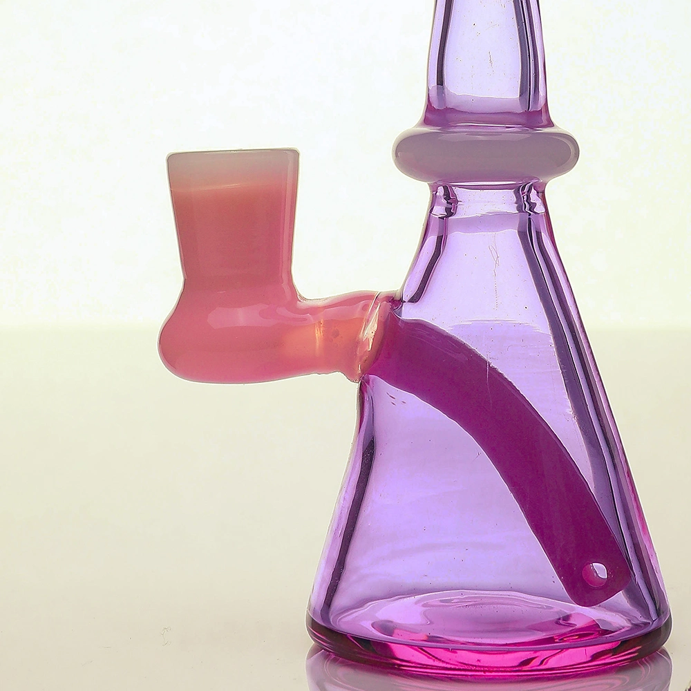 Chinese Glass Pipe Manufacturer Smoking Glass Pipe Hourglass Type Pink Purple