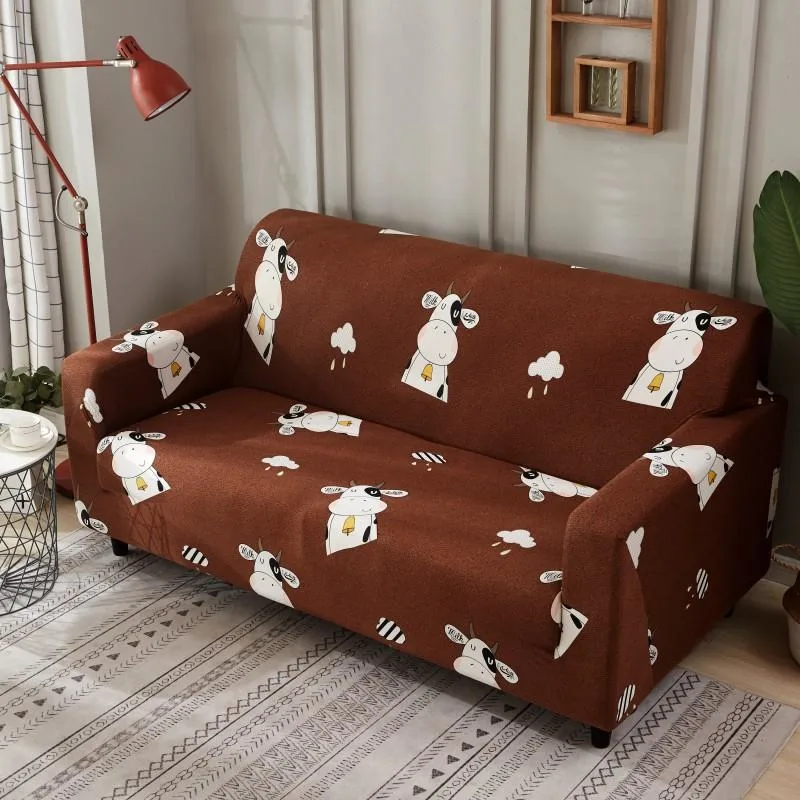 Elegant Modern Sofa Cover Spandex Elastic Polyester Floral 1/2/3/4 Seater Couch Slipcover Chair Living Room Furniture Protector