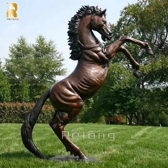 Decoração de parque de jardim de metal clássico de alta qualidade ao ar livre grande fundição de bronze escultura de cavalo saltitante fabricante